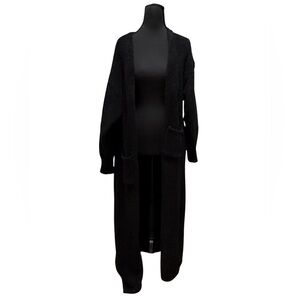 Fashion Nova Black Cozy Long Cardigan